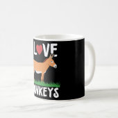 Mug J'aime les ânes | Don de Donkey Lover (Devant droit)