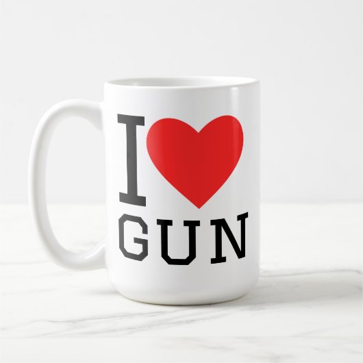 Mug J'aime les armes à feu (Gauche)