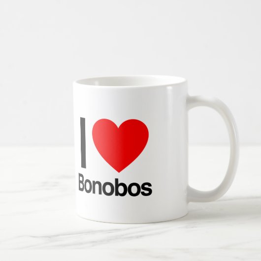 Mug j'aime les bonobos (Droite)