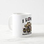 Mug J'aime les camions monstres (Devant gauche)