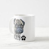 Mug J'aime les Carlins | Propriétaires de chiens migno (Devant gauche)