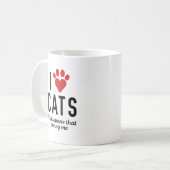 Mug J'aime les chats (Devant gauche)