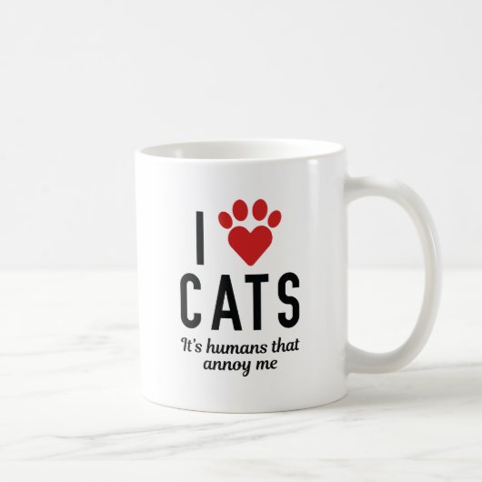 Mug J'aime les chats (Droite)