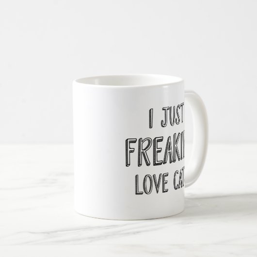 Mug J'aime les chats (Devant droit)