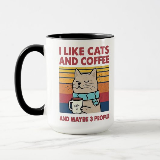 Mug J'aime les chats et le café (Gauche)