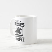 Mug J'Aime Les Chevaux Et Peut-Être 3 Personnes (Devant gauche)