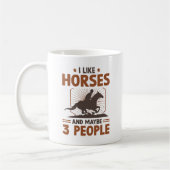 Mug J'Aime Les Chevaux Et Peut-Être 3 Personnes (Gauche)