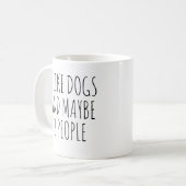 Mug J'aime les chiens et peut-être 3 personnes (Devant gauche)