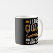 Mug J'Aime Les Cigares Et Peut-Être Comme 3 Personnes  (Devant droit)