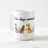 Mug J'aime les citations de chiens (Devant gauche)