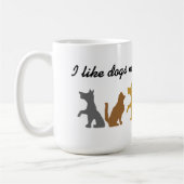 Mug J'aime les citations de chiens (Gauche)
