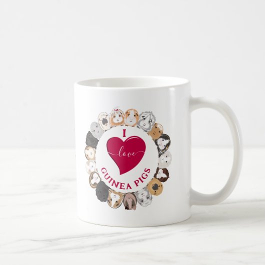 Mug J'aime les cochons de Guinée (Droite)