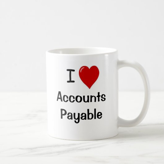 Mug J'aime les comptes payables - double face (Droite)