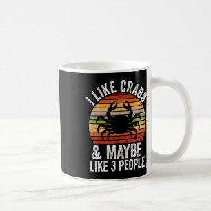 Mug J'Aime Les Crabes Et Peut-Être 3 Personnes Chasse