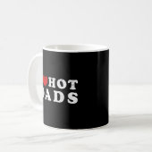 Mug J'Aime Les Dads Chauds Je Coeur Les Dads Chauds (Devant gauche)