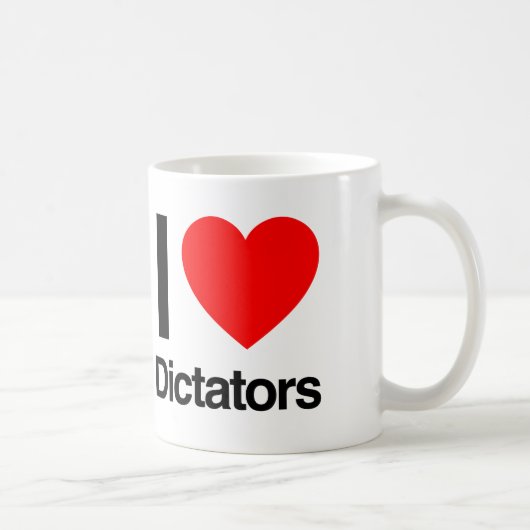 Mug j'aime les dictateurs (Droite)