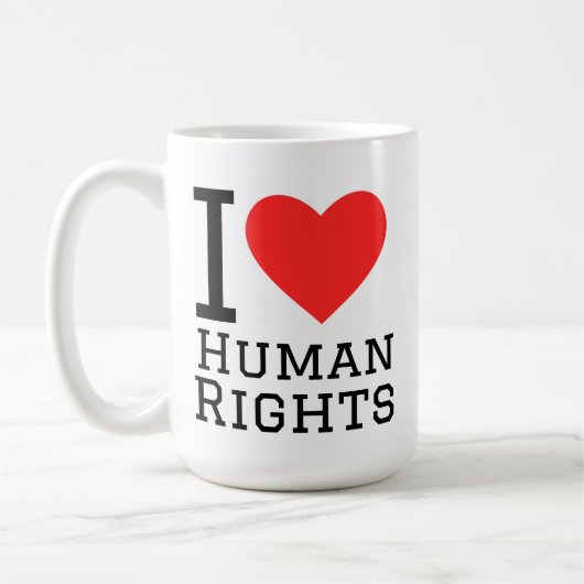 Mug J'aime les droits de l'homme (Gauche)