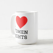 Mug J'aime les droits des femmes (Devant gauche)