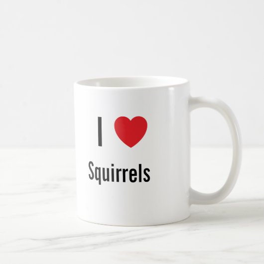 Mug J'aime les écureuils (Droite)