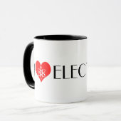 Mug J'aime les électrons (Devant gauche)