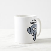 MUG J'AIME LES ÉLÉPHANTS DESSIN ANIMÉ (Devant droit)