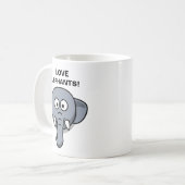 MUG J'AIME LES ÉLÉPHANTS DESSIN ANIMÉ (Devant gauche)