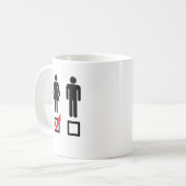 Mug J'aime les filles (Devant gauche)