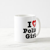 Mug J'aime les filles polonaises (Devant droit)