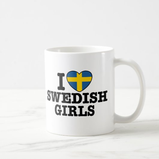 Mug J'aime les filles suédoises (Droite)