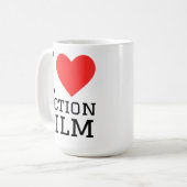Mug J'aime les films d'action (Devant gauche)