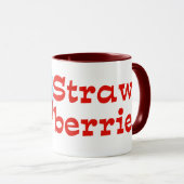 Mug J'aime les fraises (Devant droit)