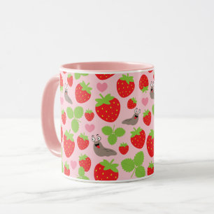 Mug J'aime les fraises Motif sans couture