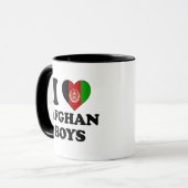 Mug J'aime les garçons afghans (Devant gauche)