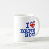 Mug J'Aime Les Garçons Britanniques (Devant droit)