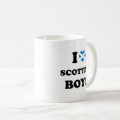 Mug J'aime les garçons écossais (Devant droit)