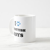 Mug J'aime les garçons écossais (Devant gauche)