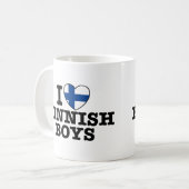 Mug J'aime les garçons finlandais (Devant gauche)