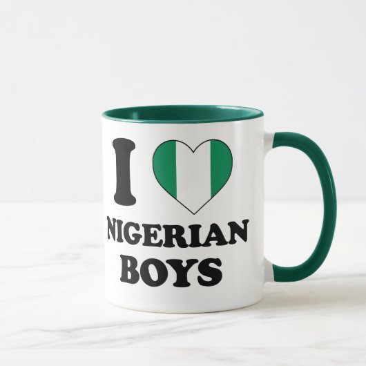 Mug J'aime les garçons nigérians (Droite)