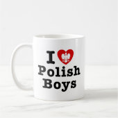 Mug J'aime les garçons polonais (Gauche)