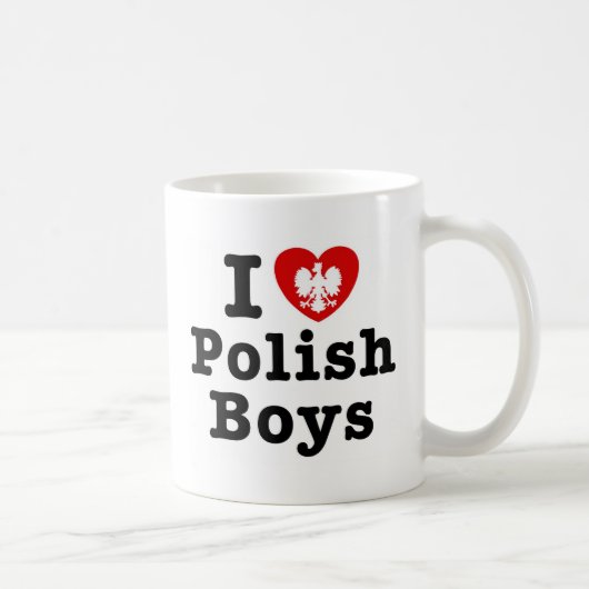 Mug J'aime les garçons polonais (Droite)