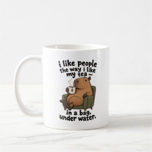 Mug J'aime les gens comme j'aime mon thé Drôle Capybar