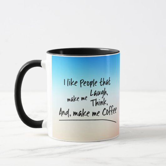 Mug J'aime les gens qui me font du café... (Gauche)