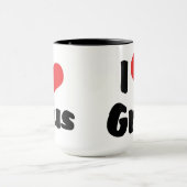 Mug J'aime les gnous à cœur (Centre)