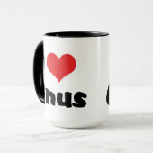 Mug J'aime les gnous à cœur (Devant gauche)
