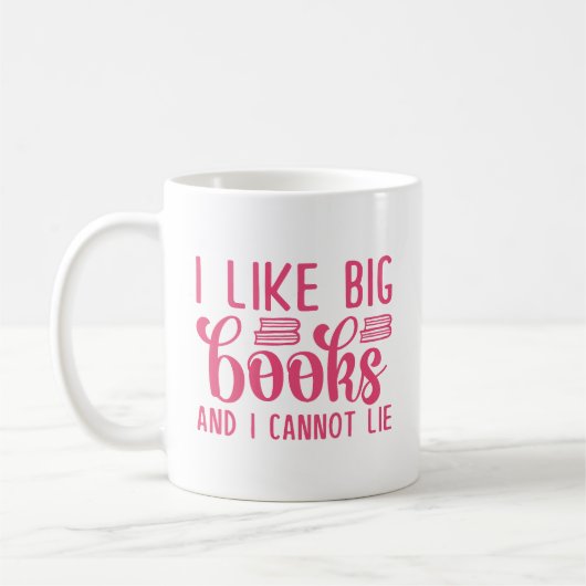 Mug J'Aime Les Grands Livres Et Je Ne Peux Pas Mentir (Gauche)