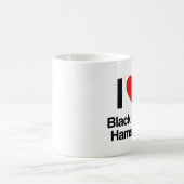 Mug j'aime les hamsters d'ours noir (Centre)