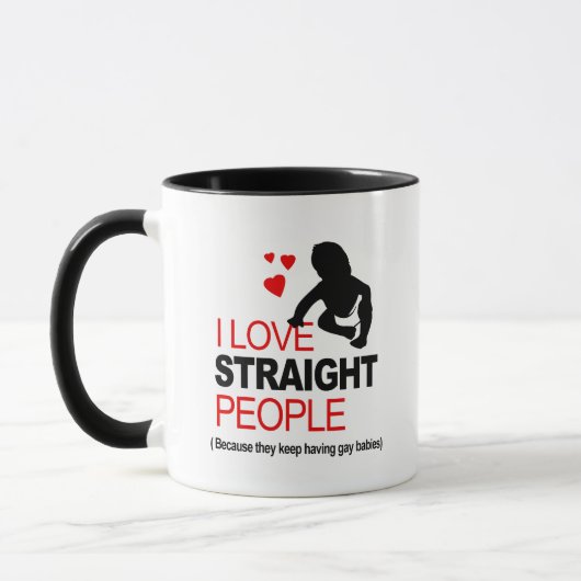 Mug J'aime les hétérosexuels (Gauche)