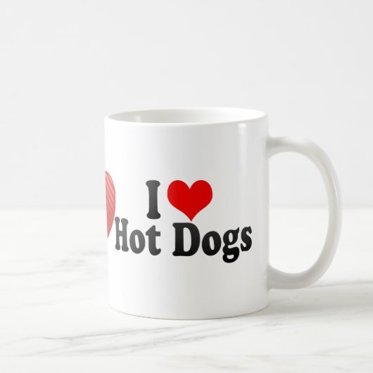 Mug J'aime les hot-dogs (Droite)