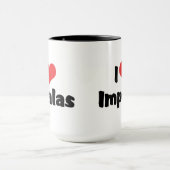 Mug J'aime les impalas au cœur (Centre)