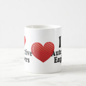 Mug J'aime les ingénieurs automobile (Centre)